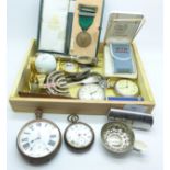 Pocket watches, lighters, etc.