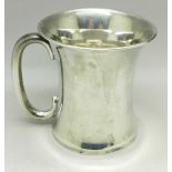 A silver cup,