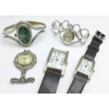 Assorted lady's and gentleman's watches, Imperial, two Stowa and two St.