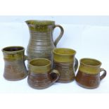 Five items of Anthony Morris studio pottery