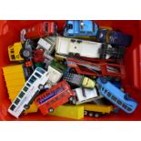 Die-cast model vehicles, Dinky, Corgi and Matchbox, etc.