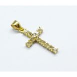 A 9ct gold cross pendant, 0.