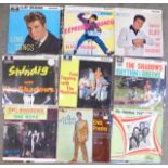 A collection of 1960's EP records, Cliff, Elvis, Platters, Shadows,