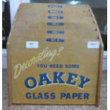 An Oakey Glass Paper advertising shop display rack