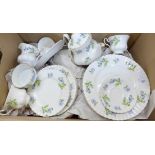 A Richmond blue poppy pattern tea set