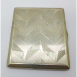 A silver cigarette case, London 1931, Padgett & Braham Ltd.