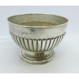 A silver bowl, Birmingham 1905,