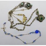 Four vintage necklaces