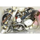 Assorted lady's and gentleman's mechanical wristwatches including Bulova, Smiths, Seiko, etc.