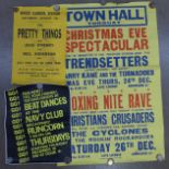 Pop posters, Boxing Nite Rave, Torquay, 1964,