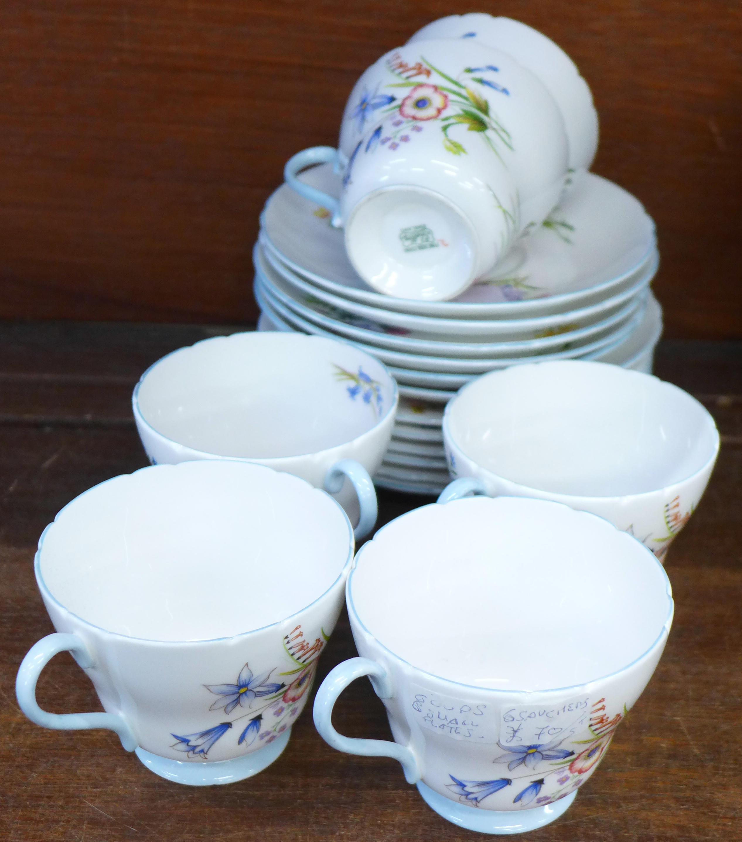 A Shelley Wildflowers part tea set