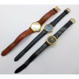 Three lady's Raymond Weil wristwatches