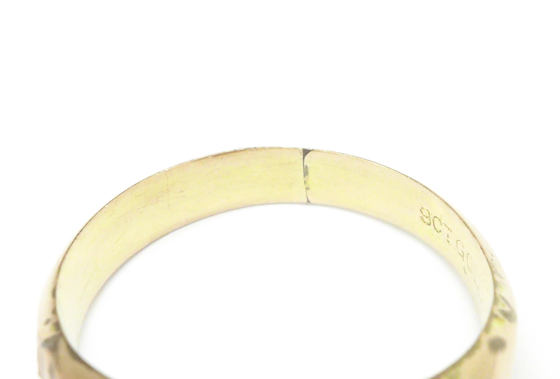 A 9ct gold and silver ring, 2. - Image 2 of 2