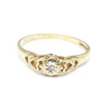 A 9ct gold and diamond ring, 1.