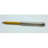 A silver push pencil by Sampson Mordan & Co.