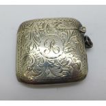 A silver vesta case, 32.