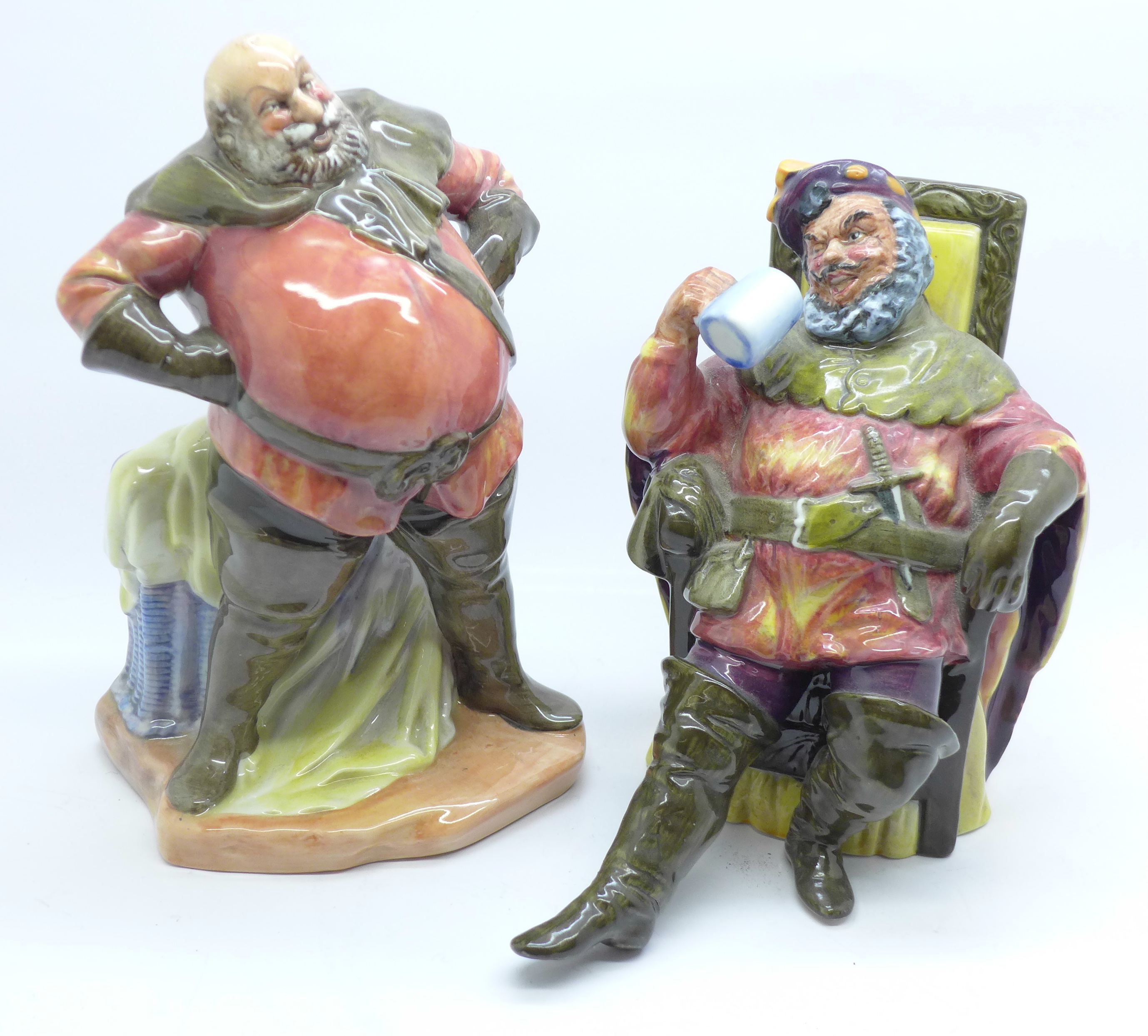 Two Royal Doulton figures, The Foaming Quart, HN2162 and Falstaff,