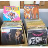 A collection of LP records, mainly dance, electronic,