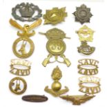 Assorted badges including Dorsetshire 39 Regiment,