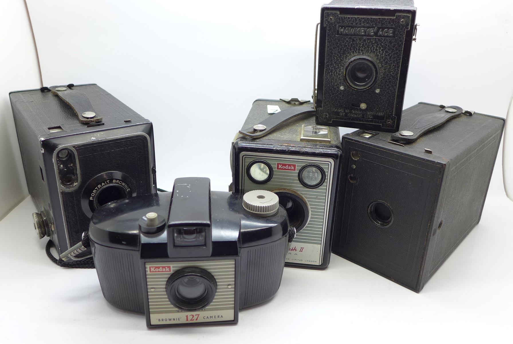 Four Kodak cameras, two No.