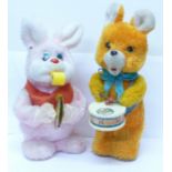 Two Taiwanese battery operated soft toys