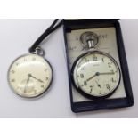 A Tissot pocket watch and a Smiths pocket watch