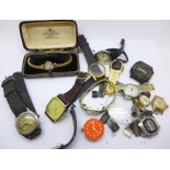 A lady's 9ct gold Tissot wristwatch, boxed, etc.