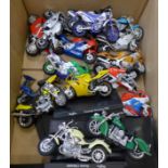 Maisto models of motorbikes