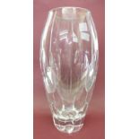 A heavy crystal vase, marked Stuart to the base,