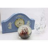 A Selkirk glass paperweight, signed to base,