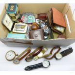 Assorted items including watches, a MG gear lever knob, etc.
