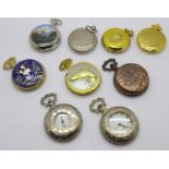 Nine pocket watches