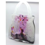 A Murano glass handbag vase, 31.