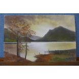 English School, Lake Buttermere, pastel,