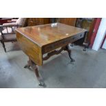 A George IV inlaid mahogany drop-leaf sofa table