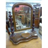 A Victorian mahogany toilet mirror