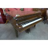 A Victorian burr walnut Baby Grand piano by Collard & Collard,