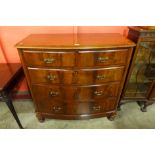 A Victorian mahogany bow front chest of drawers