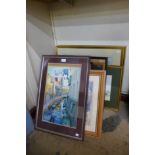 Assorted prints and paintings