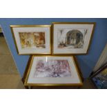 Three Sir William Russell Flint prints,