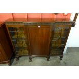 An Edward VII mahogany breakfront bookcase