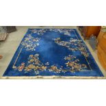 A large Chinese blue ground rug