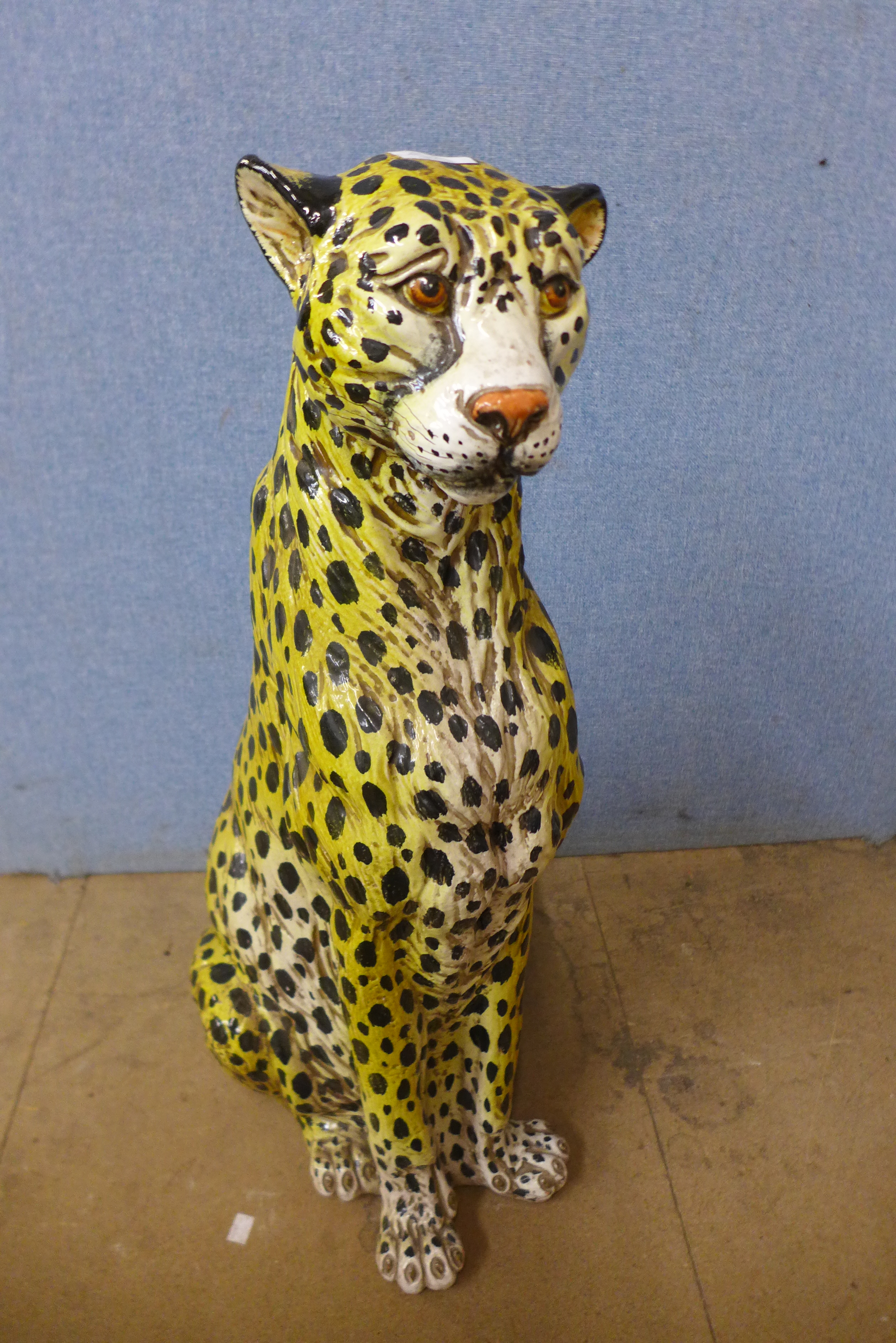 An Italian life size figure of a cheetah