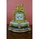 A 19th Century French marble and ormolu mantel clock,