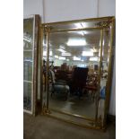 A large French style gilt framed mirror,