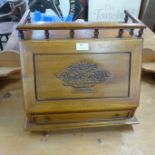 A mahogany desk tidy/writing slope