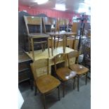 A set of six bentwood chairs