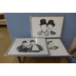 Three Laurel and Hardy prints
