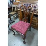 A Chippendale Revival mahogany chair