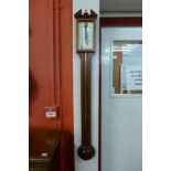 A Russell of Norwich mahogany stick barometer